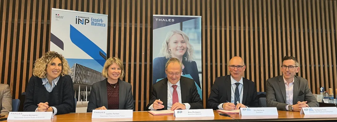 Signature d'une convention de partenariat Thales - ENSEIRB-MATMECA